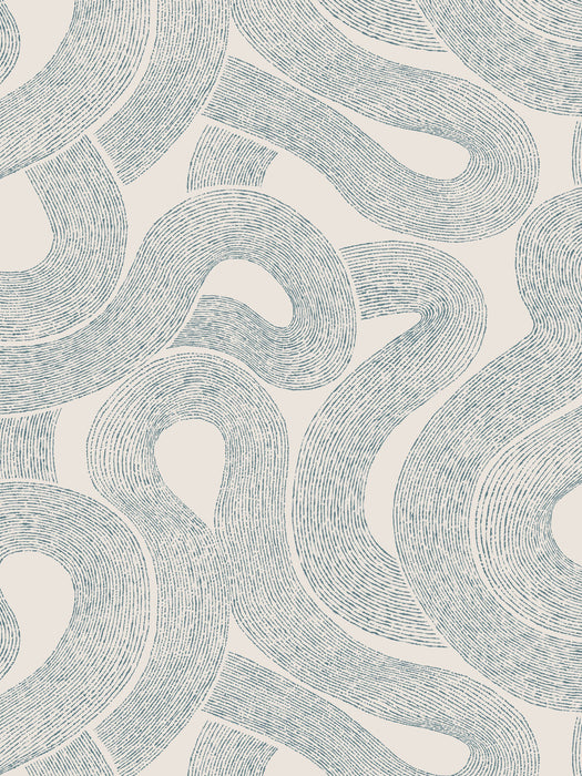 Scalamandre Zen Indigo Blue Wallpaper Sample WSB08050330