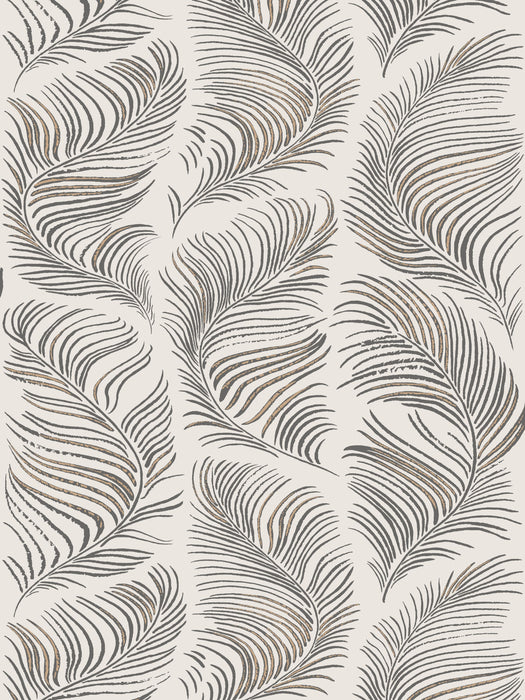 Scalamandre Grace Graphite Wallpaper Sample WSBGRACE0338