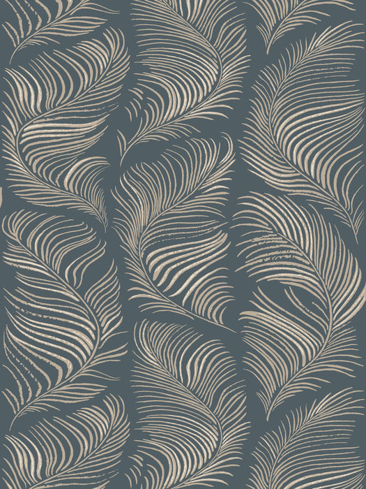 Scalamandre Grace Midnight Blue Wallpaper Sample WSBGRACE0339