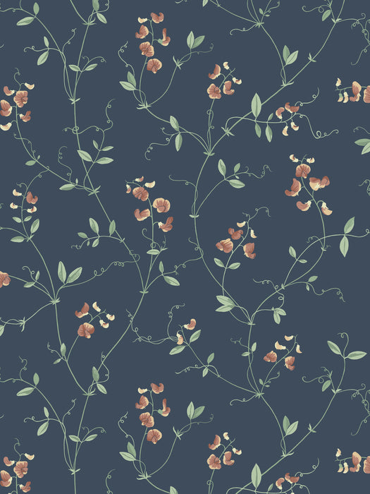 Scalamandre Sanna Classic Blue Wallpaper Sample WSB04900385