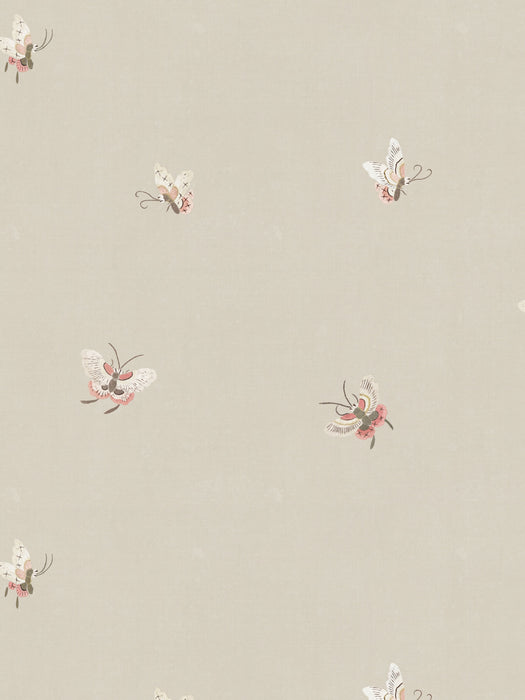 Scalamandre Butterflies Sandstone Wallpaper Sample WSBBUTTERFL0447