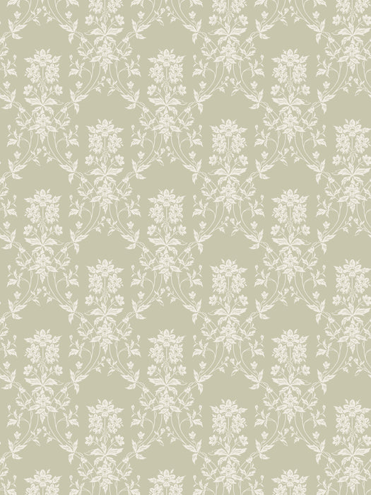 Scalamandre Alva Spring Green Wallpaper Sample WSB08090460