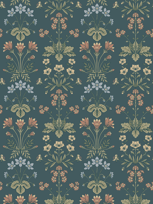 Scalamandre Maj Midnight Blue Wallpaper Sample WSB05680477