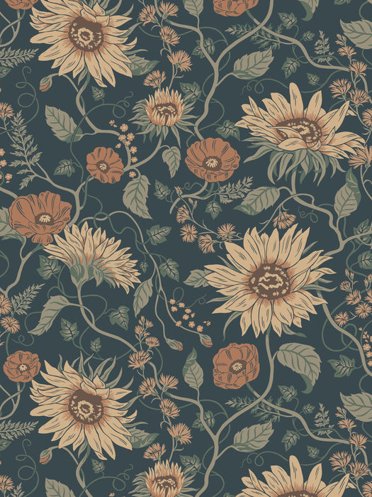 Scalamandre Solveig Midnight Blue Wallpaper WSBSOLV0480