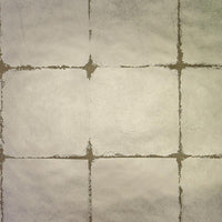 Scalamandre Silver Leaf Squares Platinum Wallpaper WTOGA4