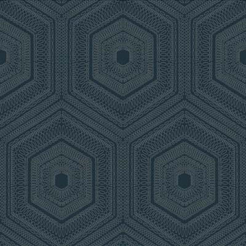 Winfield Thybony Concentric Groove Deep Navy Wallpaper Sample WTP4040.WT.0