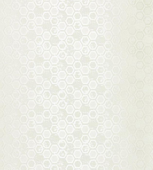 Scalamandre Hexagon Inspiration Ivory Wallpaper Sample WTT206614