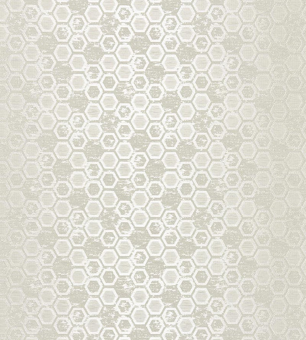 Scalamandre Hexagon Inspiration Stone Wallpaper Sample WTT246614