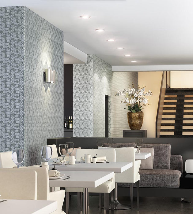 Scalamandre Hexagon Inspiration Glacier Wallpaper Sample WTT266614