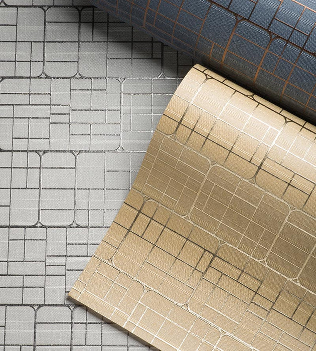 Scalamandre Mechanical Workmanship Oyster Wallpaper Sample WTT126615