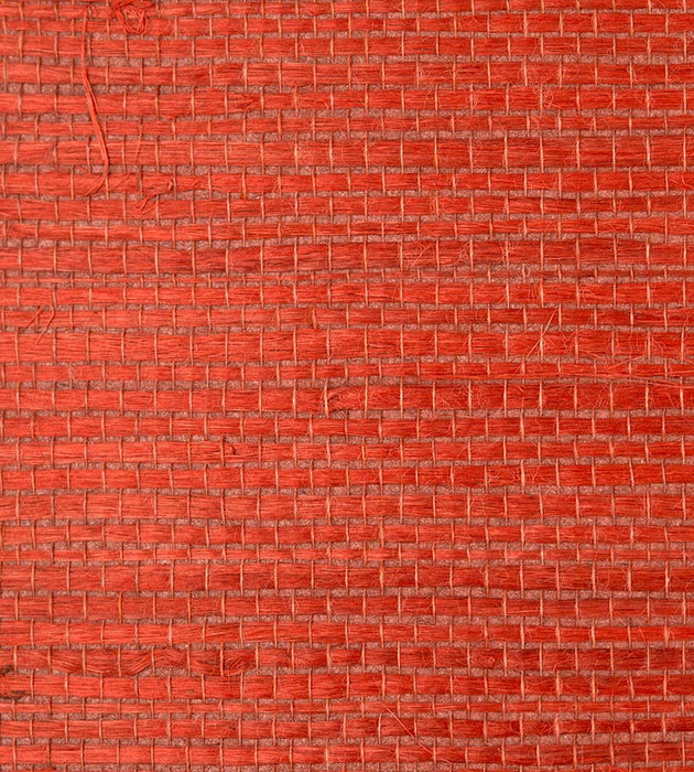Scalamandre Justin Jute Crimson Wallpaper Sample WTWJUST0426