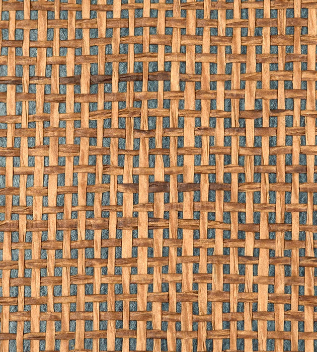 Scalamandre Woodland Weave Blue Wallpaper Sample WTWWOOD0429