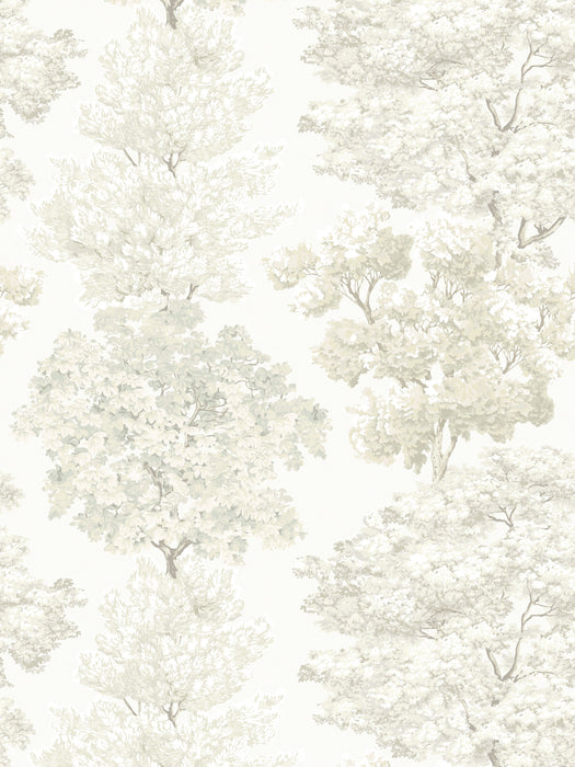 Old World Weavers Central Park Wallcovering Ivory Wallpaper Sample WWWP88583D0005