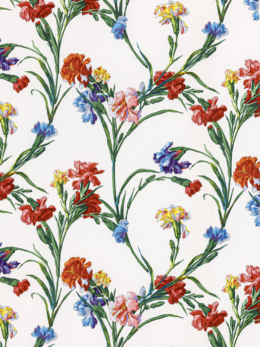Old World Weavers Dianthus Summer Bouquet Fabric WW166600001