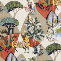 Old World Weavers Llamas Red Tan Multi Fabric WW166610001