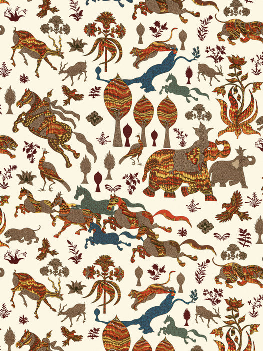 Old World Weavers Legends Print Autumn Fabric WW166620001