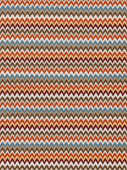 Old World Weavers Rainbow Mountain Crewel Autumn Fabric WW273390001