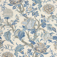 Old World Weavers Indienne Lampas Federal Blue Fabric WW273410001