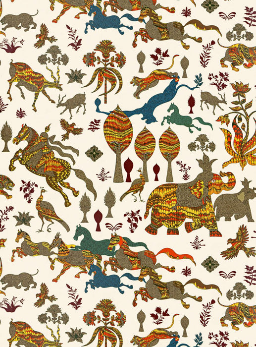 Scalamandre Legends | Wallcovering Autumn Wallpaper Sample WWWP88606D0001