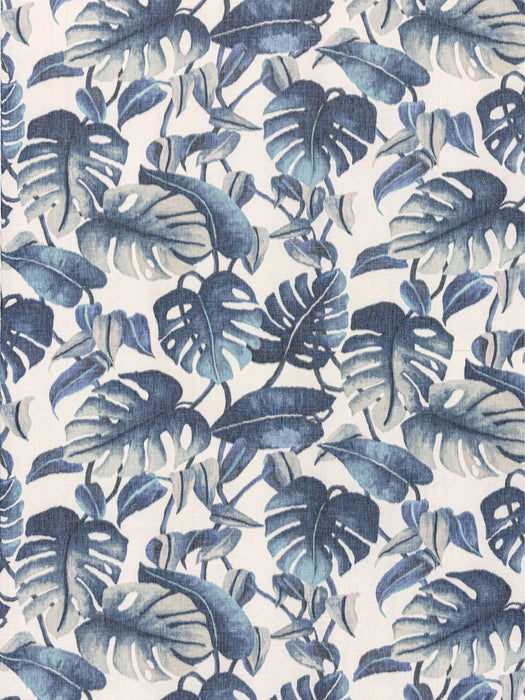 Old World Weavers Rainforest Warp Print Blue Mirage Fabric Sample WW166590002