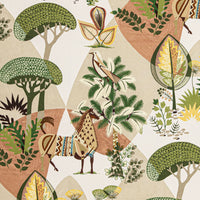 Old World Weavers Llamas Leaf Terracotta Fabric WW166610002