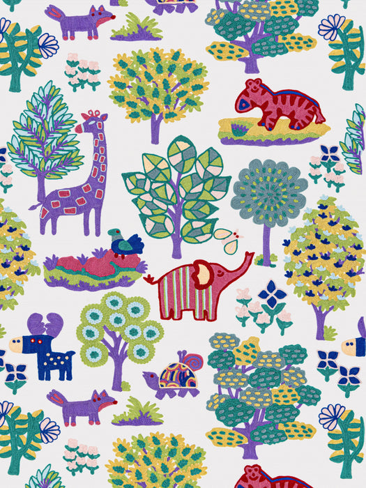 Old World Weavers Nursery Crewel Pastels Fabric WW273370002