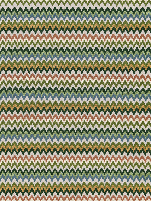 Old World Weavers Rainbow Mountain Crewel Forest Clay Fabric Sample WW273390002