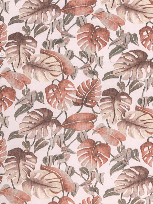 Old World Weavers Rainforest Warp Print Terra Cotta Fabric WW166590003