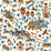 Old World Weavers Legends Print Tropical Blue Fabric WW166620003