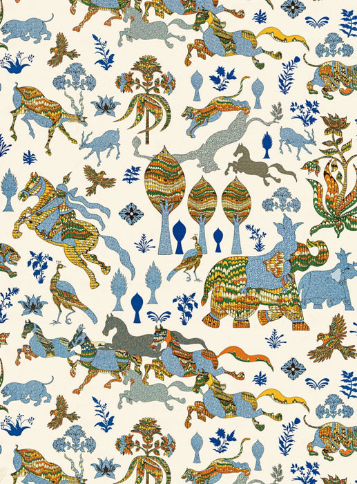 Scalamandre Legends | Wallcovering Tropical Blue Wallpaper Sample WWWP88606D0003