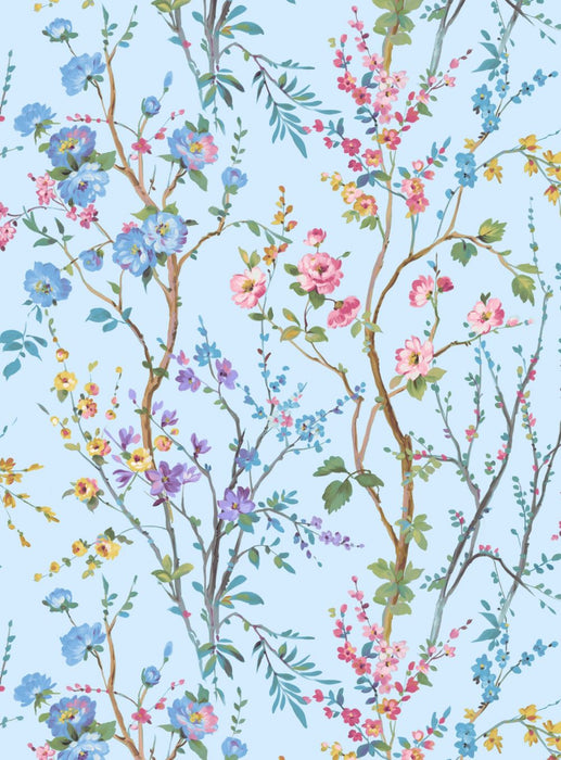 Scalamandre Potpourri Bluebell Wallpaper Sample WWWP88604D0005