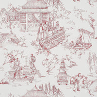 Pierre Frey Le Printemps Du Mekong Rouge Wallpaper FP581002