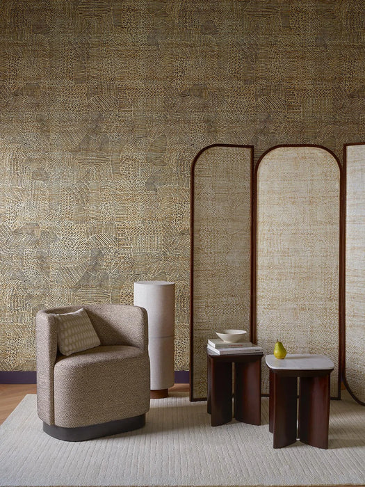 Pierre Frey Segou Fusain Wallpaper Sample FP063002