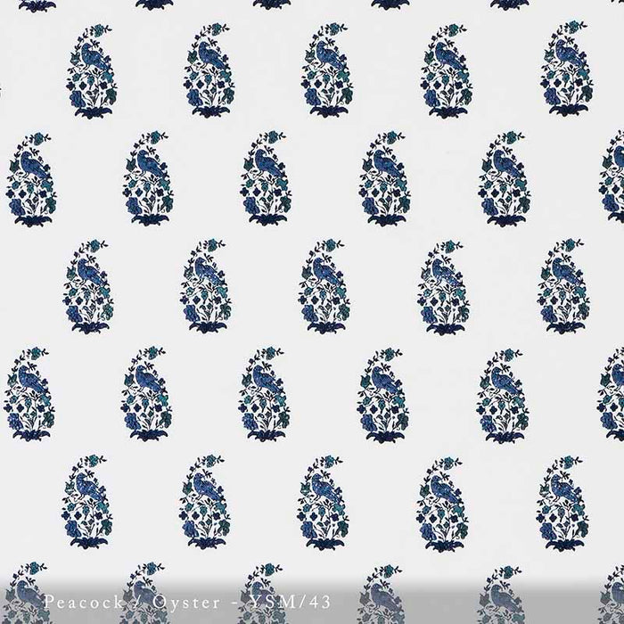Lisa Fine Yasmina Peacock/Oyster Fabric Sample YSM-43