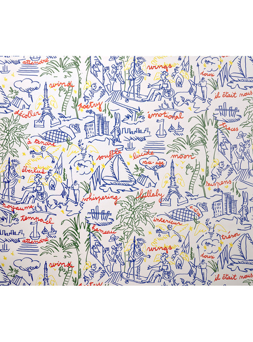 Pierre Frey Le Voyage Eternel Multicolore Wallpaper Sample FP202001
