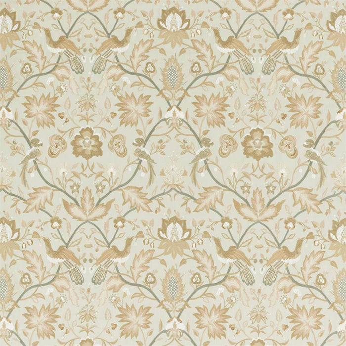 Zoffany Oiseaux de Paradis Embroidery Mineral Fabric Sample ZAQF333090