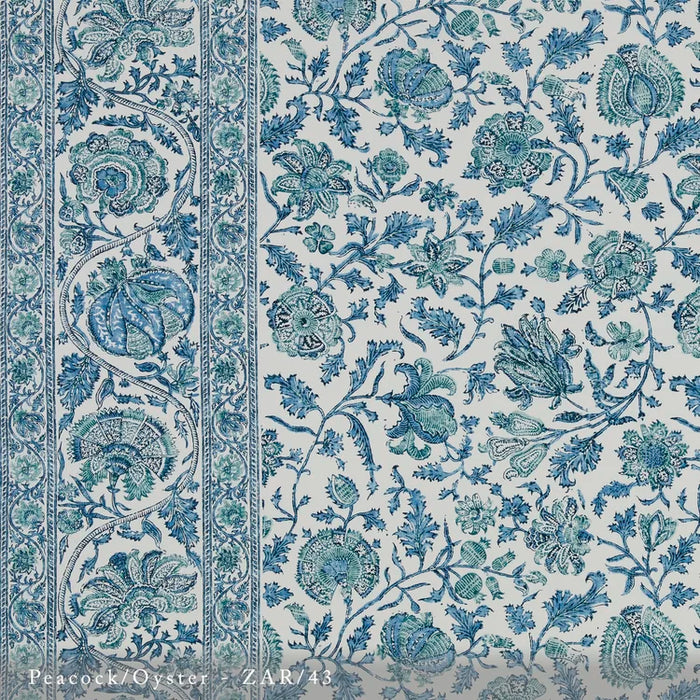 Lisa Fine Zahra Peacock/Oyster Fabric ZAR-43