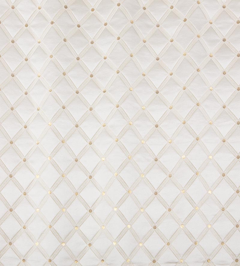 Old World Weavers Reale Diamond Silk Cream Fabric Sample ZAREAL2124
