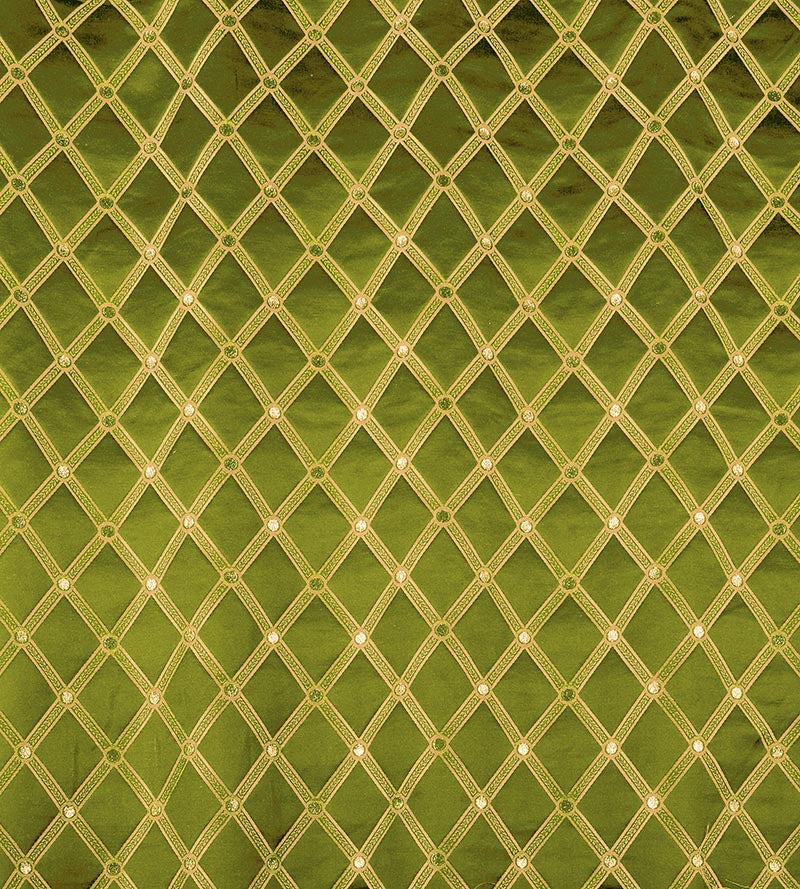 Old World Weavers Reale Diamond Pear Gold Fabric Sample ZAREAL2127