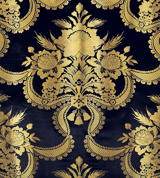 Old World Weavers Reale Nastri Midnight Fabric Sample ZARNAS2155