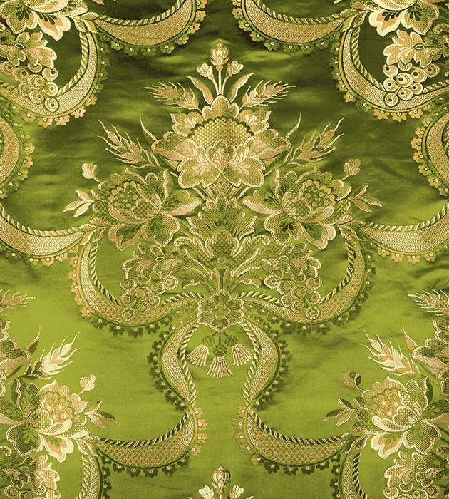 Old World Weavers Reale Nastri Pear Gold Fabric Sample ZARNAS2159