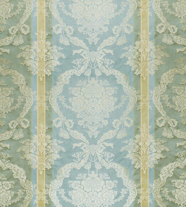Old World Weavers Petrarca Stripe Celadon Sky Fabric Sample ZAPTRS2192