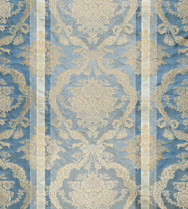 Old World Weavers Petrarca Stripe Blue Bell Fabric Sample ZAPTRS2193