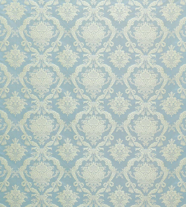 Old World Weavers Petrarca Damasco Powder Blue Fabric Sample ZAPETR2201