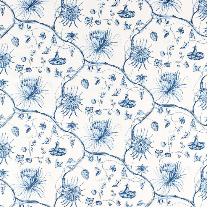 Zoffany Phaedra Toile Indigo Fabric Sample ZCOT322739