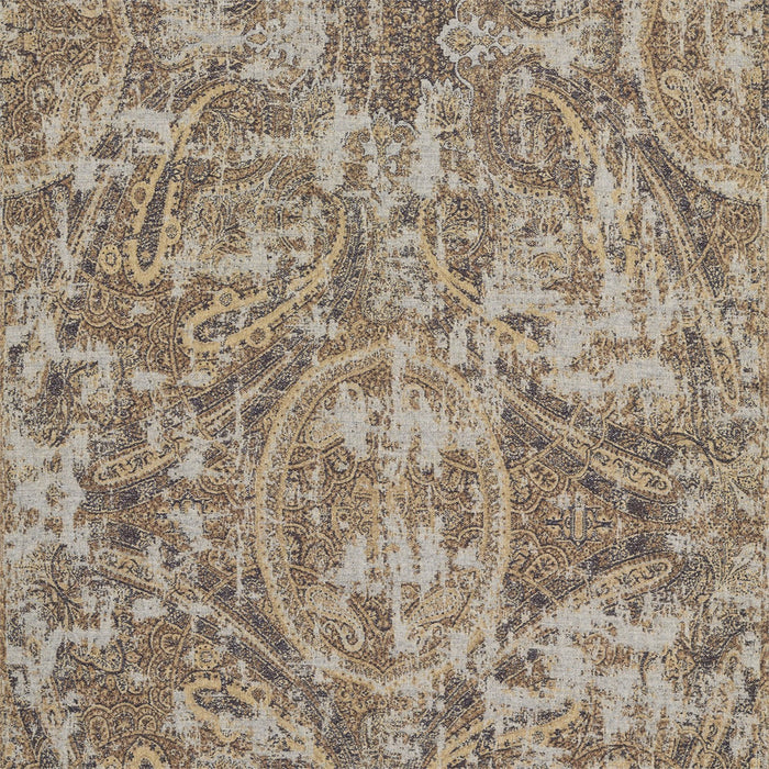 Zoffany Elswick Paisley Blue Umber Fabric Sample ZELS332803