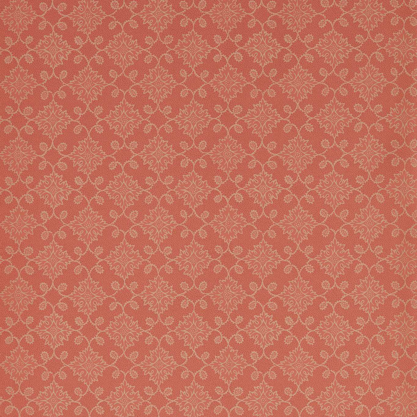Zoffany Floral Tracery Deep Salmon Wallpaper Sample ZEND313091