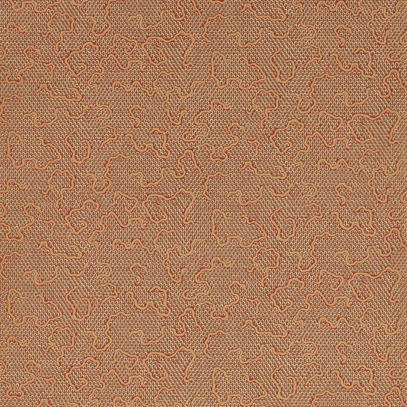 Zoffany Domino Paper Russet Wallpaper Sample ZEND313101