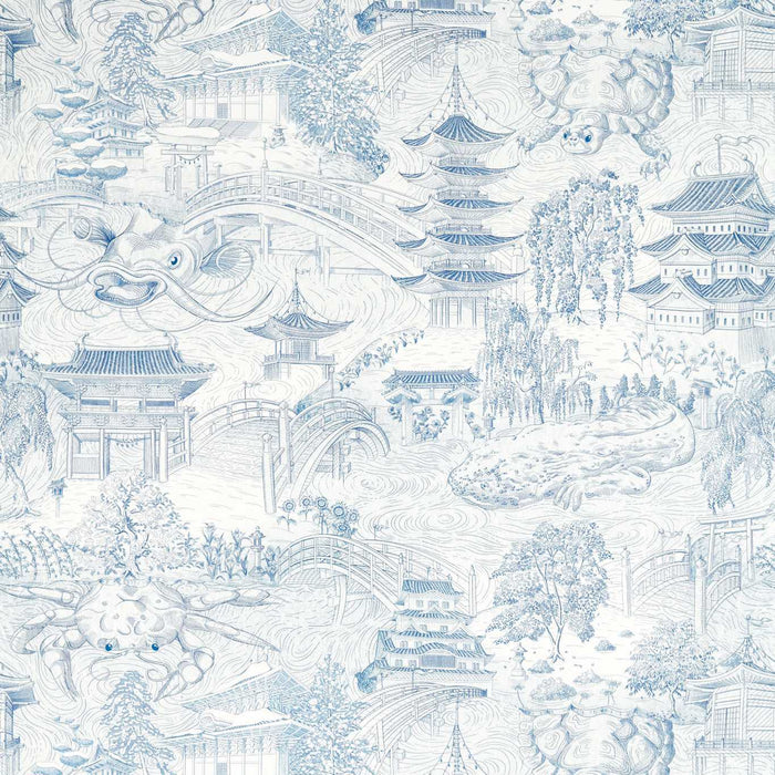 Zoffany Eastern Palace Indigo Fabric Sample ZHIF322717