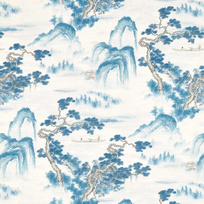 Zoffany Floating Mountains Indigo Wallpaper ZHIW312984
